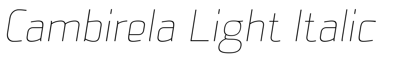 Cambirela Light Italic